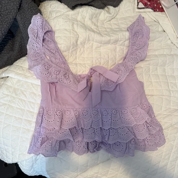 Mable ruffle purple tank - Picture 4 of 6